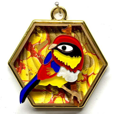Acrylic Frame with Bird / Slight Imperfections (3.25