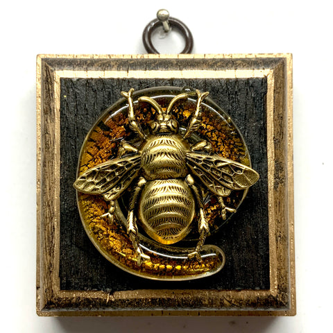 Bourbon Barrel Frame with Grande Bee on Glass (2.5” wide)