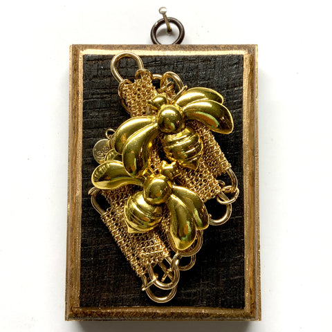 Bourbon Barrel Frame with Deco Bees on Necklace (3