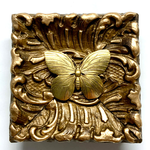 Gilt Frame with Butterfly (3.75” wide)