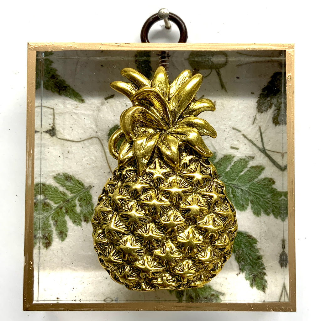 Acrylic Frame with Pineapple on Mulberry Paper / Slight Imperfections (3