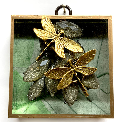 Acrylic Frame with Dragonflies on Brooch / Slight Imperfections (3