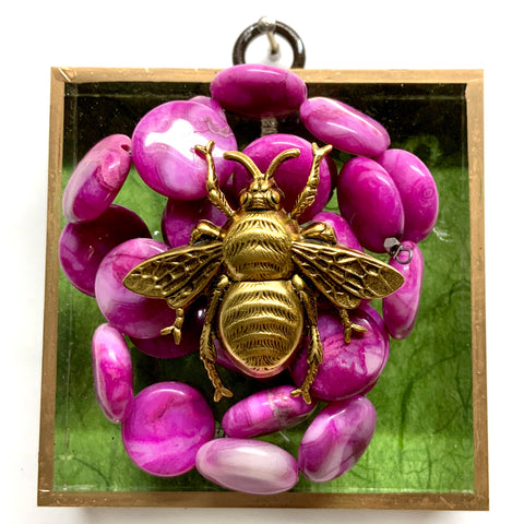 Acrylic Frame with Grande Bee on Necklace / Slight Imperfections (3