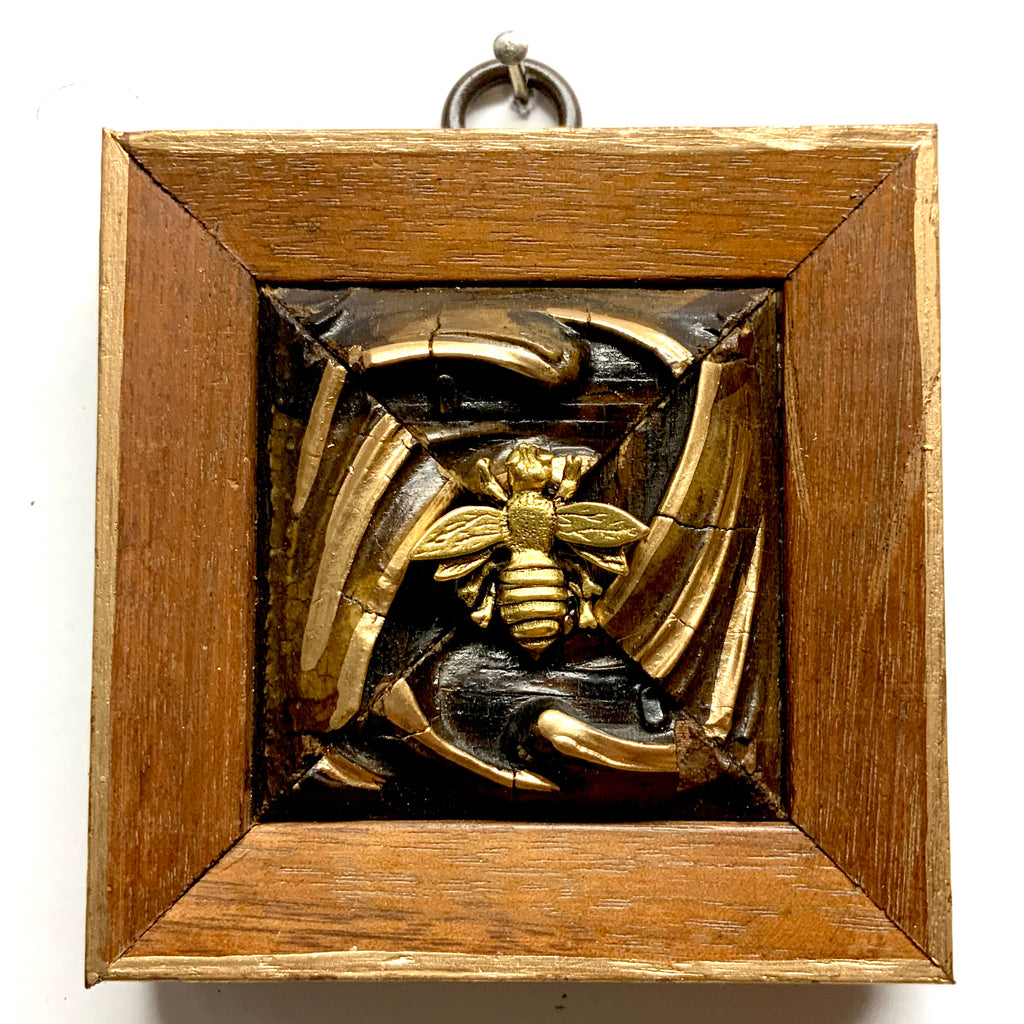 Wooden Frame with Napoleonic Bee (3.25