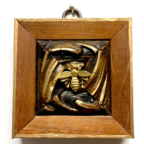 Wooden Frame with Napoleonic Bee (3.25
