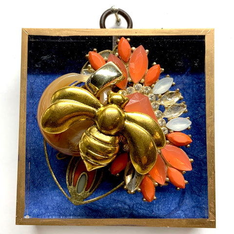 Acrylic Frame with Deco Bee on Brooch / Slight Imperfections (3