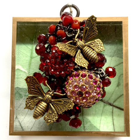 Acrylic Frame with Butterflies on Beads / Slight Imperfections (3