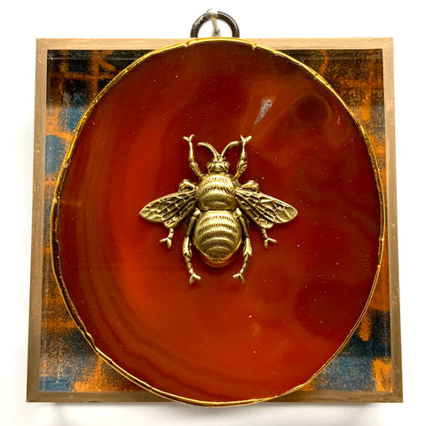 Acrylic Frame with Grande Bee on Agate / Slight Imperfections (4