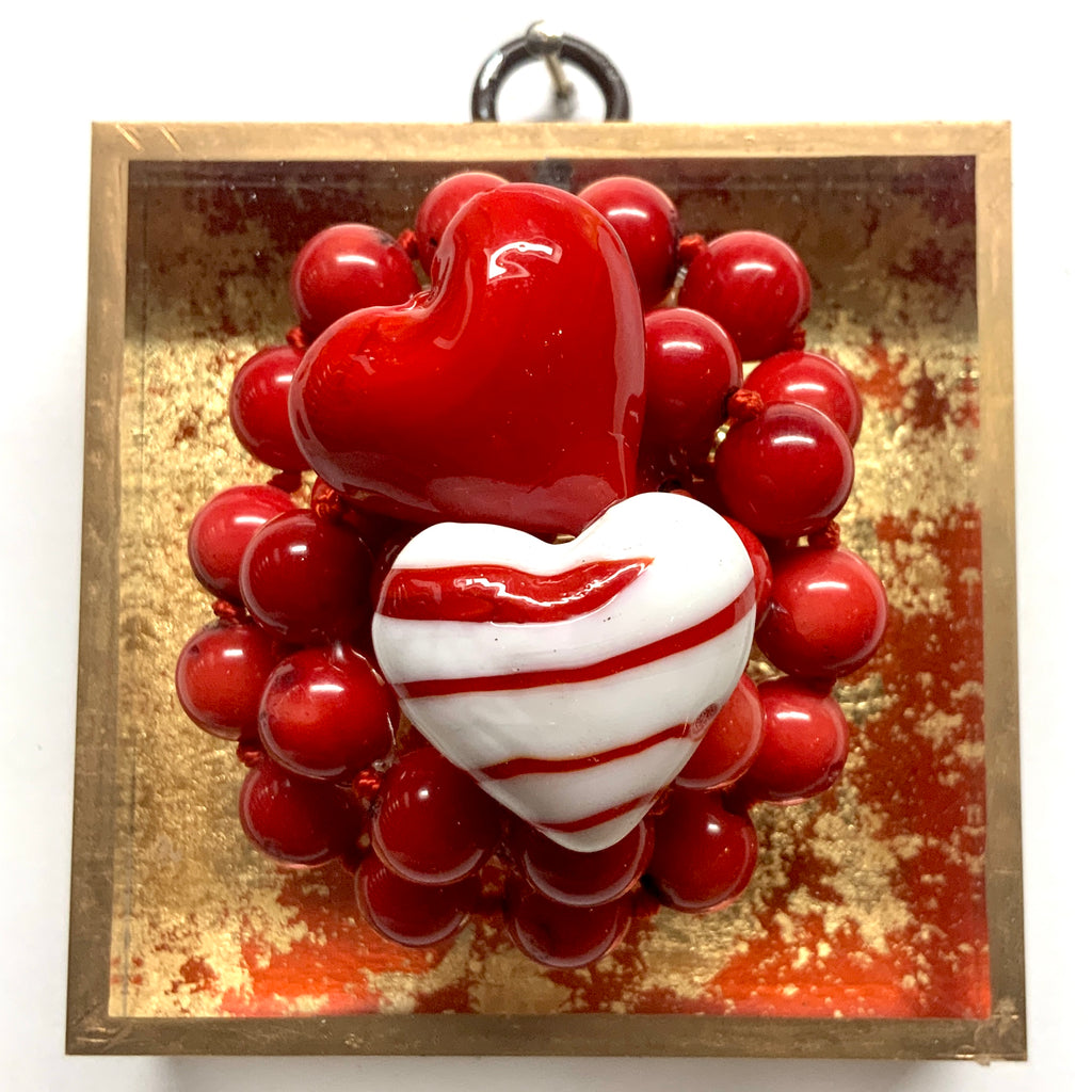 Acrylic Frame with Hearts on Necklace / Slight Imperfections (3