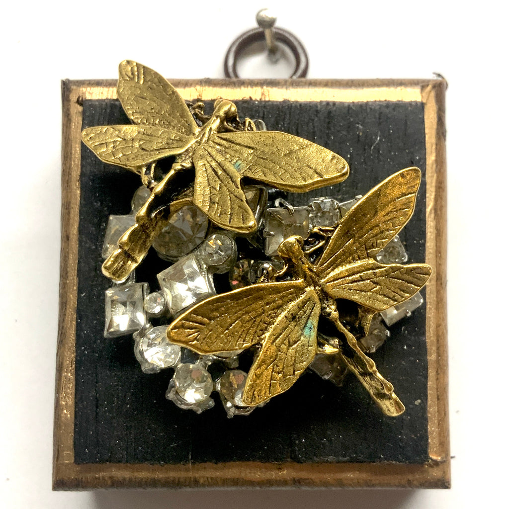 Bourbon Barrel Frame with Dragonflies on Brooch (2.5