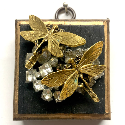 Bourbon Barrel Frame with Dragonflies on Brooch (2.5