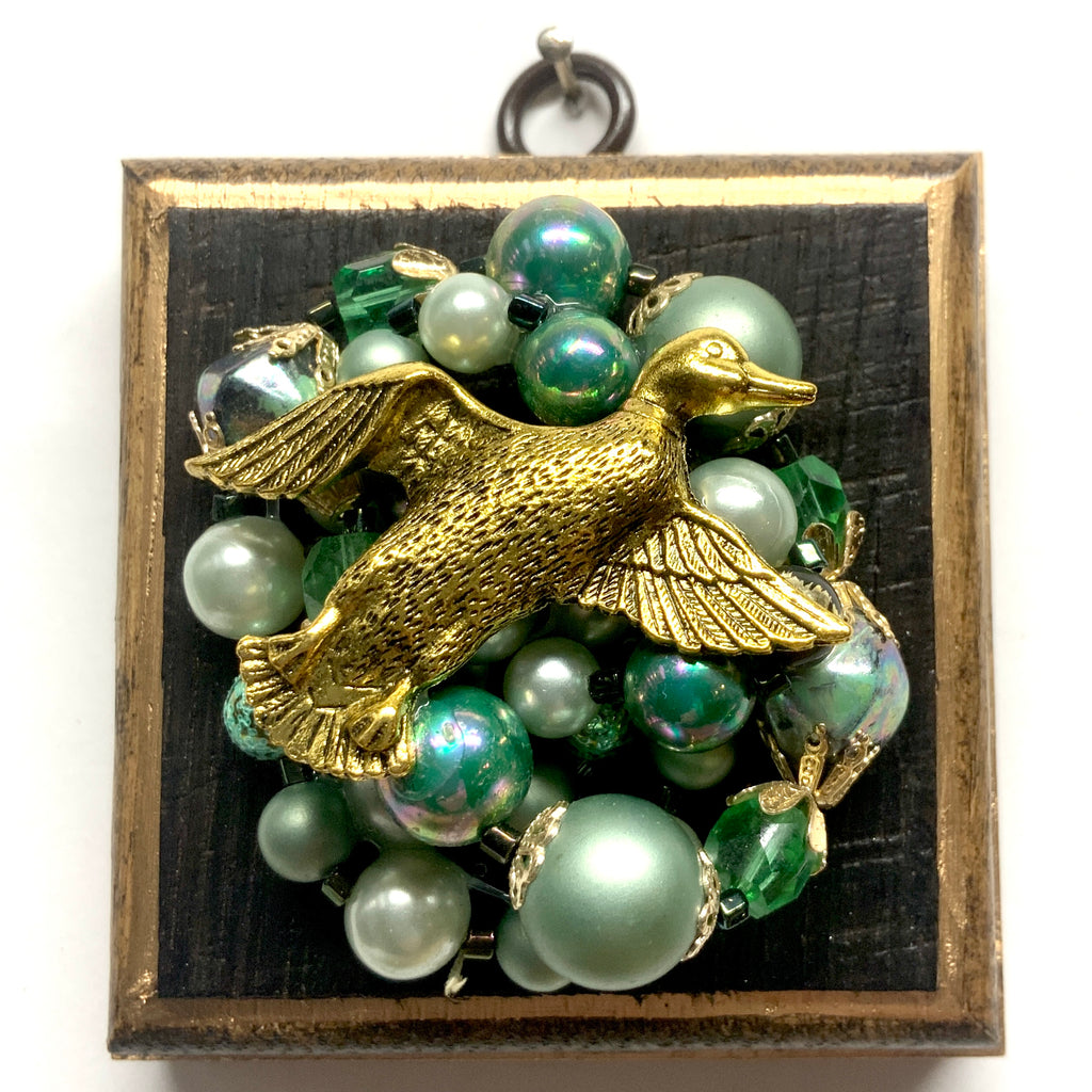 Bourbon Barrel Frame with Duck on Necklace (3.25