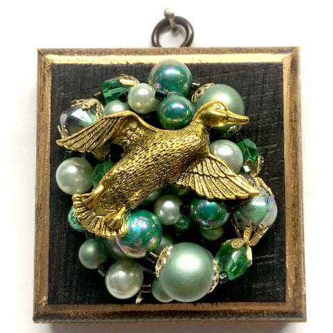Bourbon Barrel Frame with Duck on Necklace (3.25