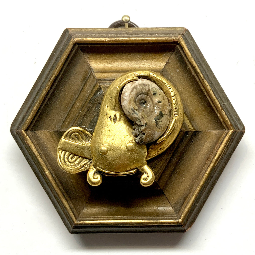 Gilt Frame with Fish (3.25” wide)