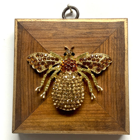 Wooden Frame with Sparkle Bee (3.75