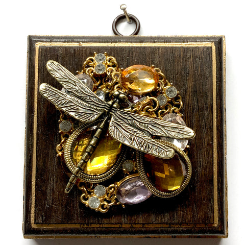 Wooden Frame with Dragonfly on Necklace (4