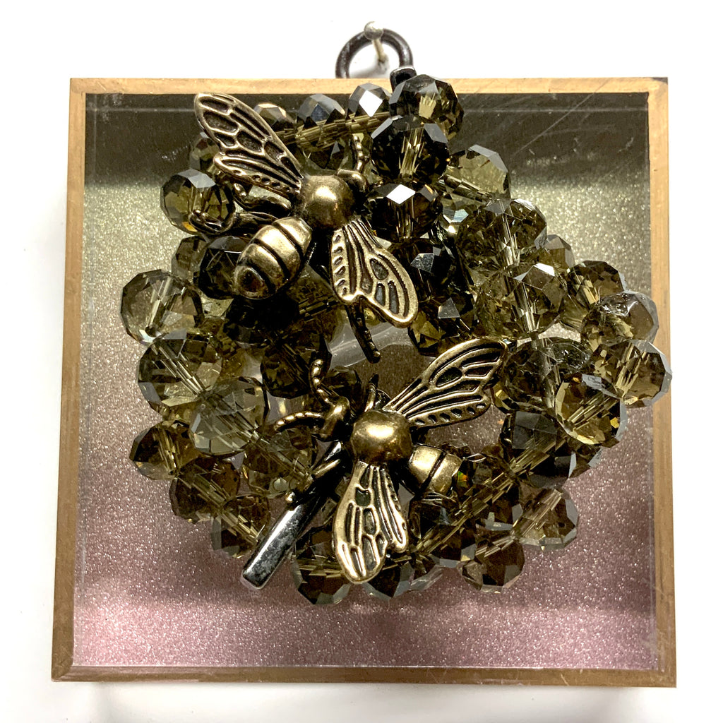 Acrylic Frame with Bees on Necklace / Slight Imperfections (4