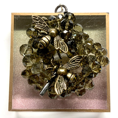 Acrylic Frame with Bees on Necklace / Slight Imperfections (4