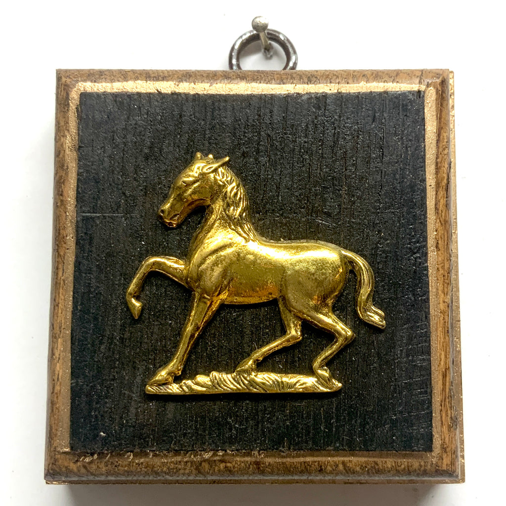 Bourbon Barrel Frame with Horse (3.25
