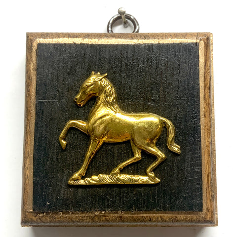 Bourbon Barrel Frame with Horse (3.25