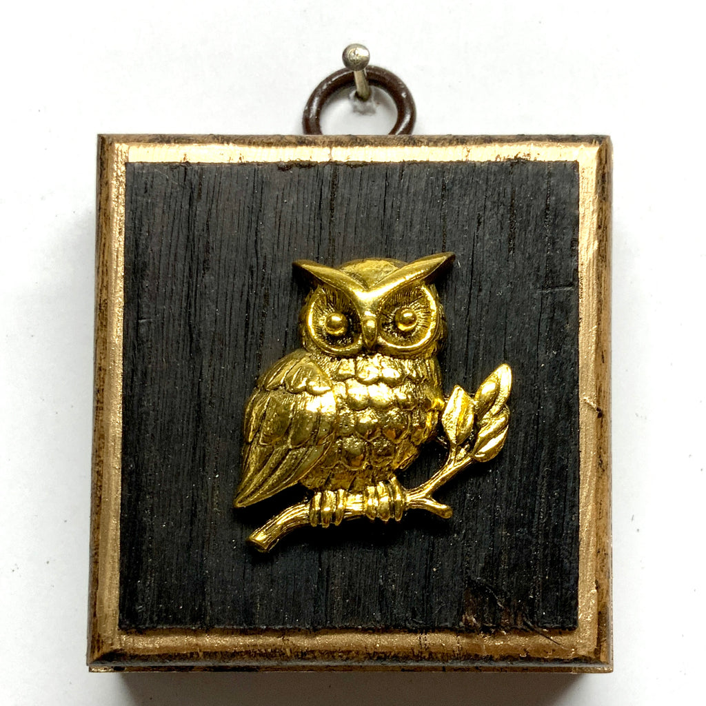 Bourbon Barrel Frame with Owl (2.25