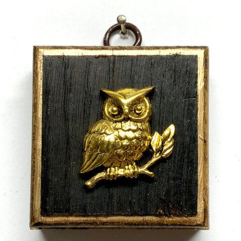 Bourbon Barrel Frame with Owl (2.25