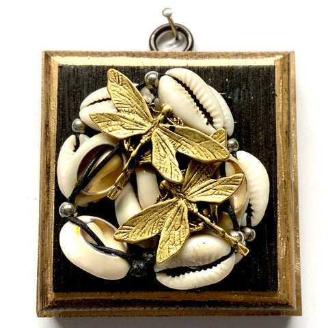 Bourbon Barrel Frame with Dragonfly on Necklace (3.25