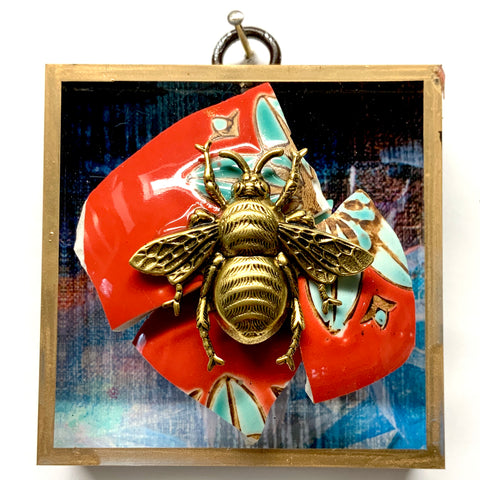 Acrylic Frame with Grande Bee on Ceramic Ball Pieces / Slight Imperfections (3
