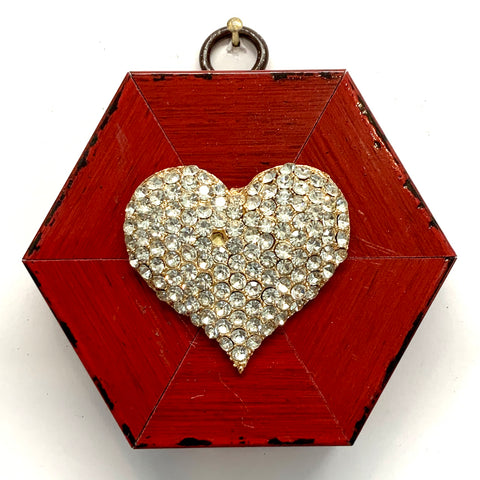 Modern Lacquered Frame with Sparkle Heart (3.25” wide)