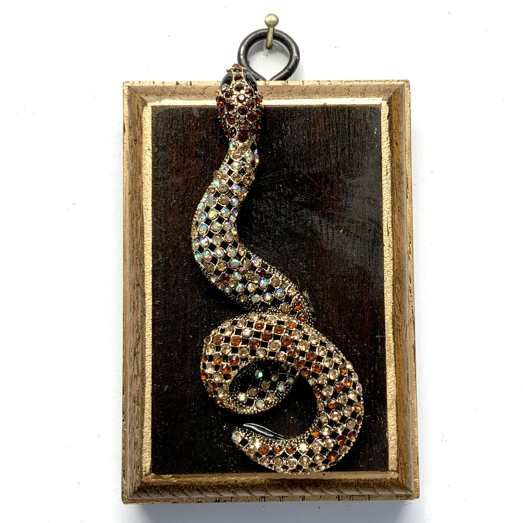 Wooden Frame with Sparkle Snake (2.5” wide)