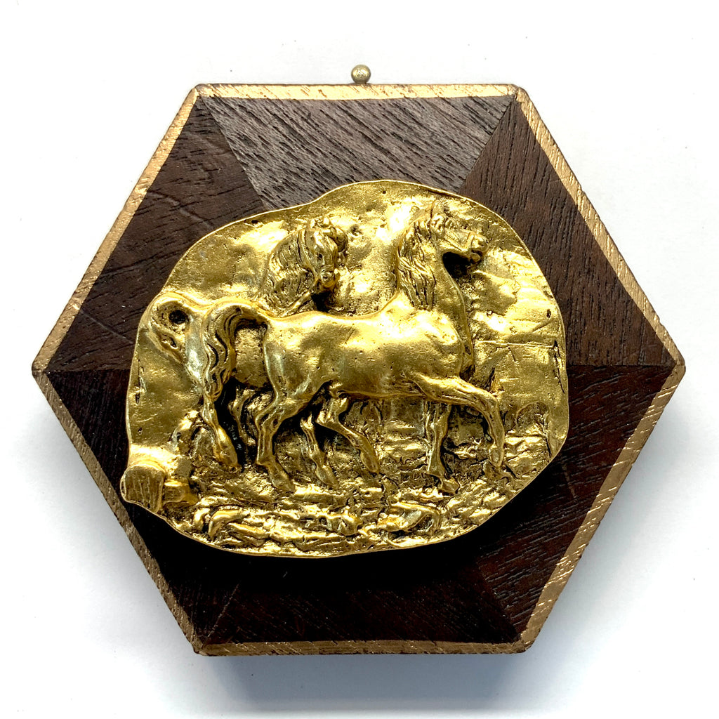 Wooden Frame with Horses (4” wide)
