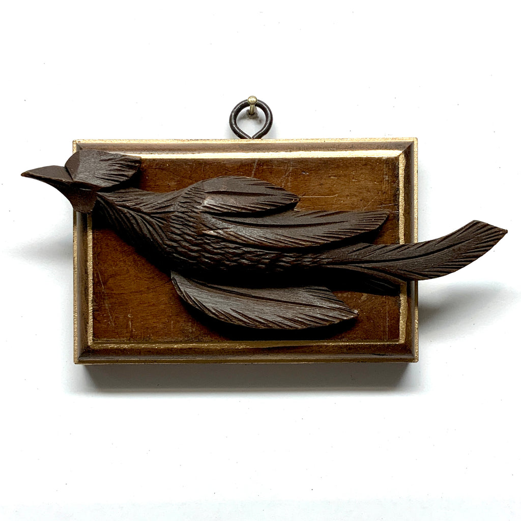 Mahogany Frame with Cuckoo Clock Bird (4.5” wide)