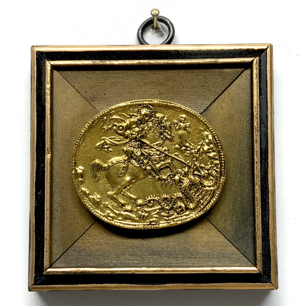 Lacquered Frame with Saint George and the Dragon (3.5” wide)