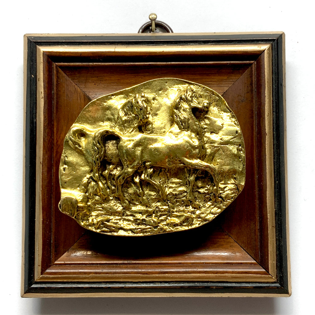 Wooden Frame with Horses (4” wide)