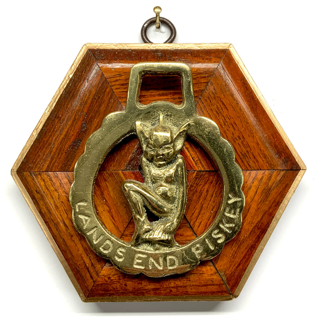 Wooden Frame with Horse Brass (4.5